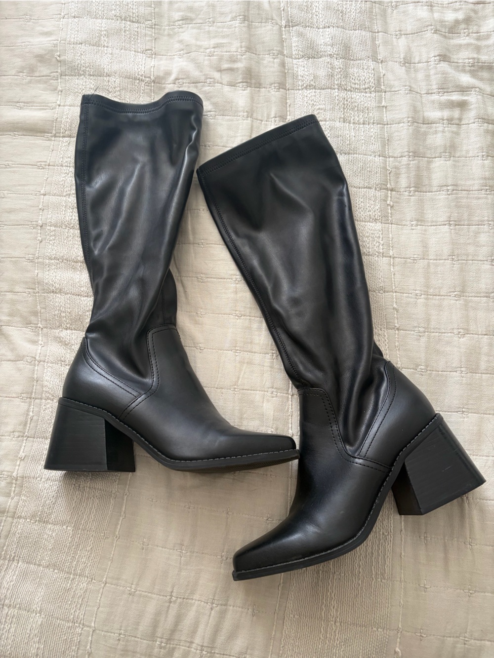 Steve Madden Black Knee High Boots